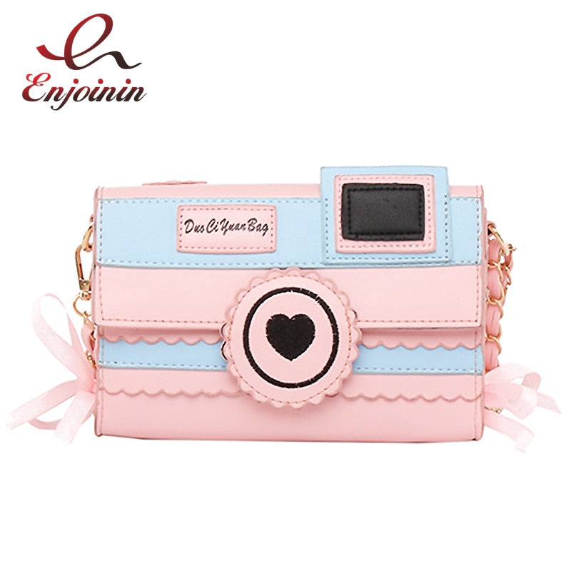 Pink Dream Camera Embroidery Handbag