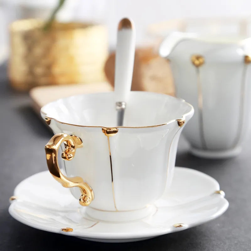 Gold Pearl Teacup Set