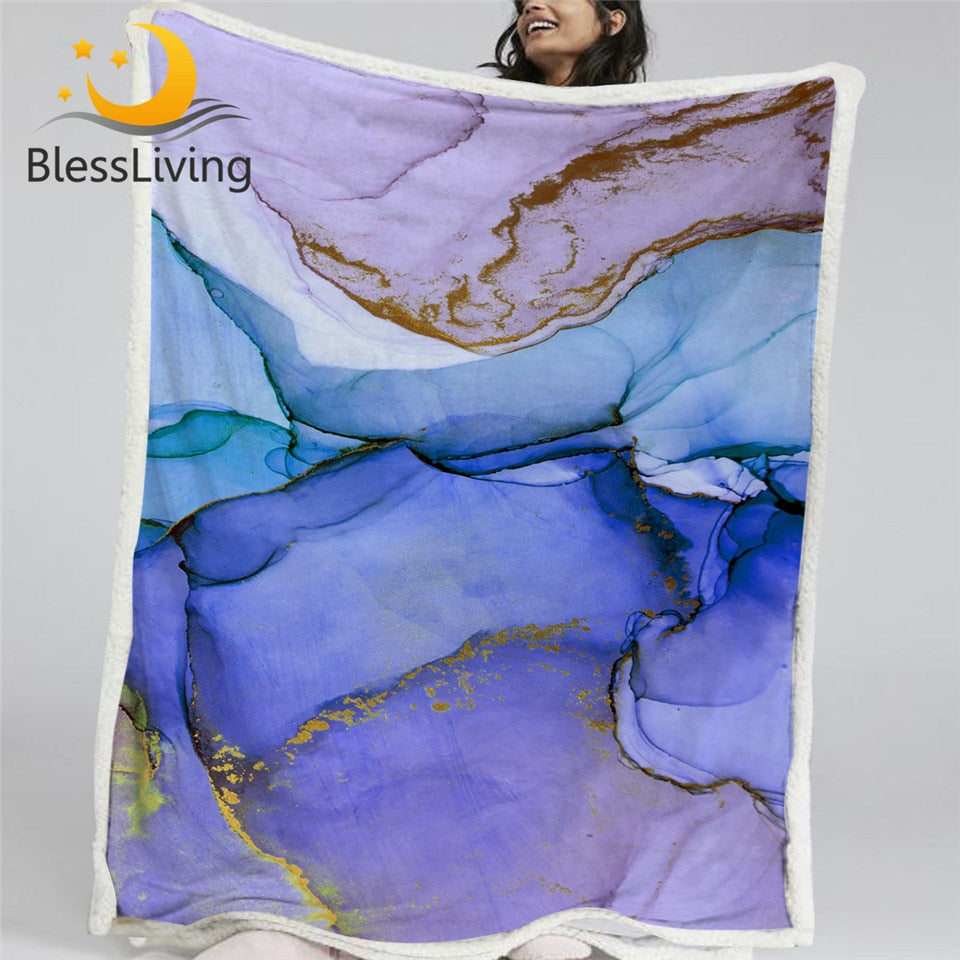 Colorful Marble Pastel Blankets