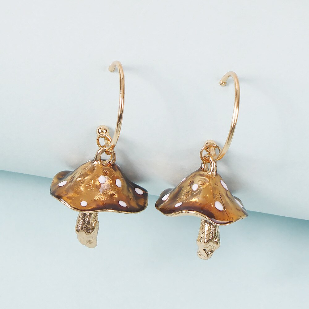 Cute Mushroom Dangle Earrings