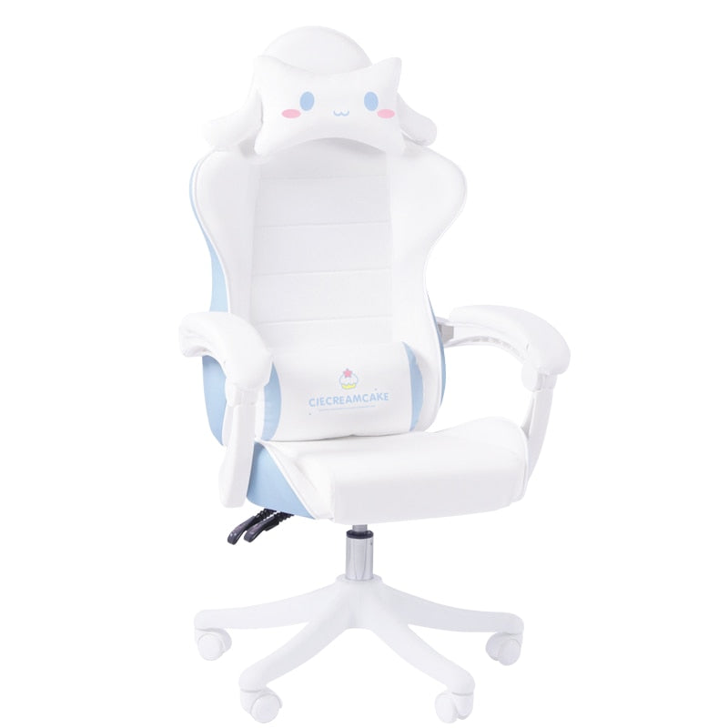 White Gaming Chair with a Splash of Color