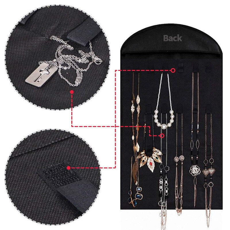 Double Sided Hanging Jewelry Organizer