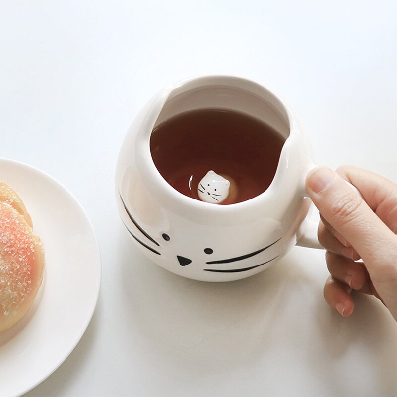 Cute Ceramic Surprise Cat Coffee Cup