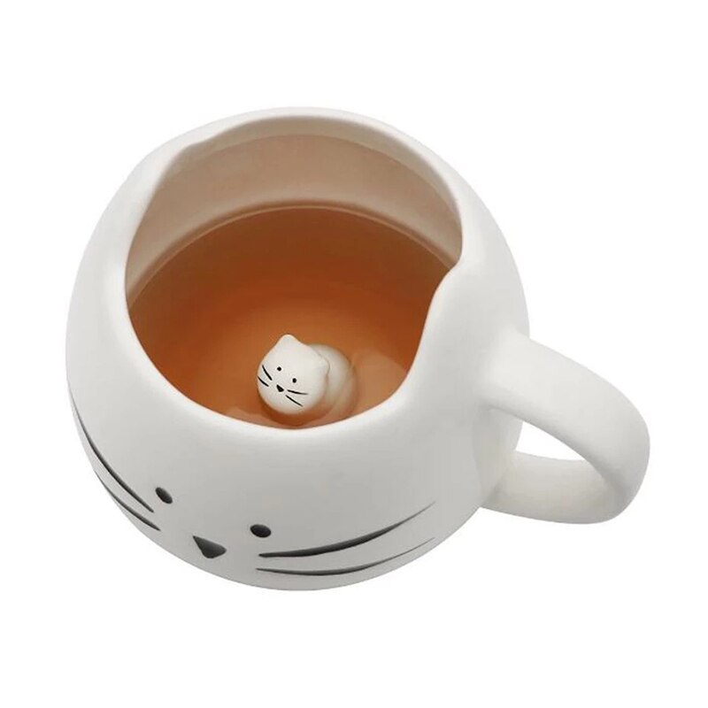 Cute Ceramic Surprise Cat Coffee Cup