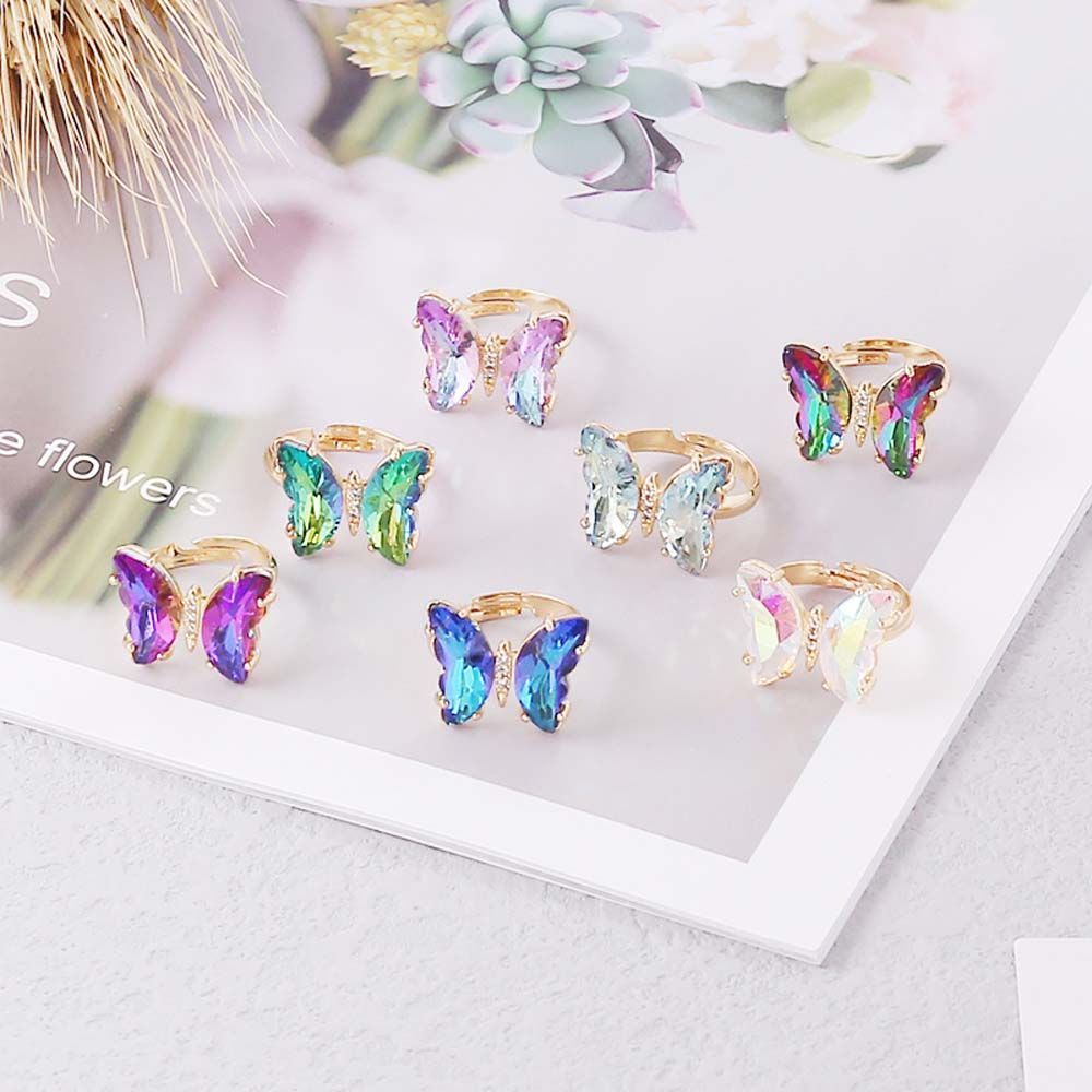 Adjustable Butterfly Mood Ring