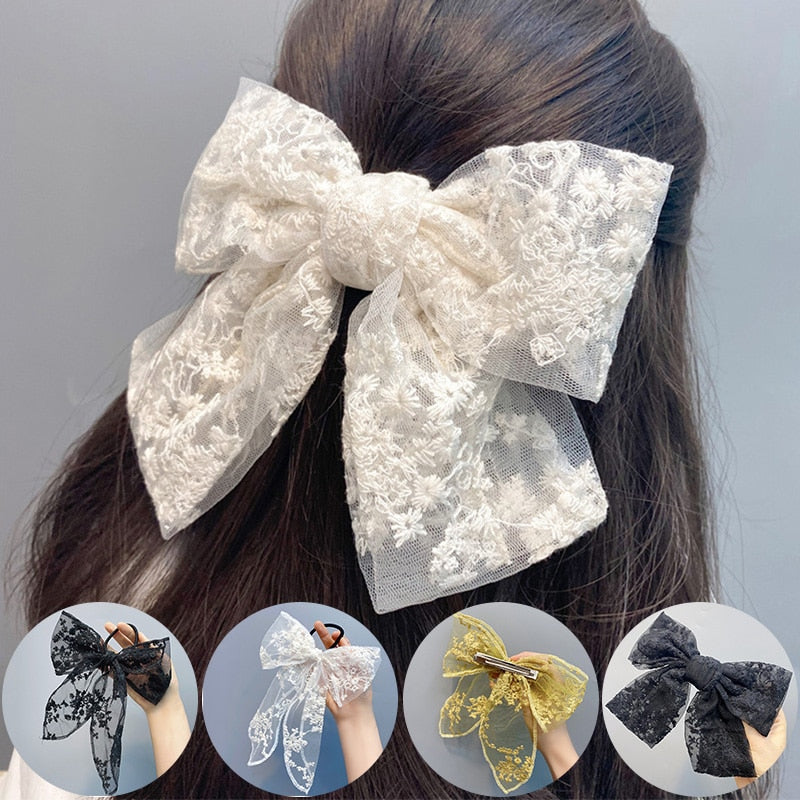 Lace Flower Bow