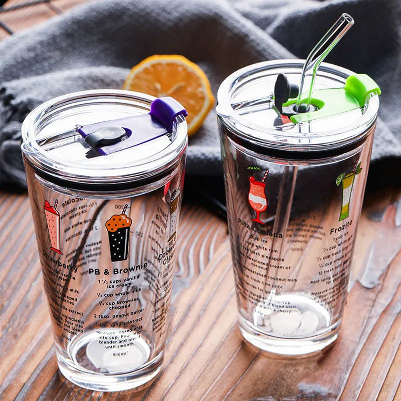 Heat-Resistant Travel Cup w/ Straw and Lid