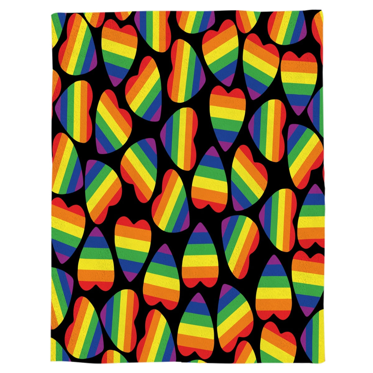 Pride Rainbow Love Throw Blankets