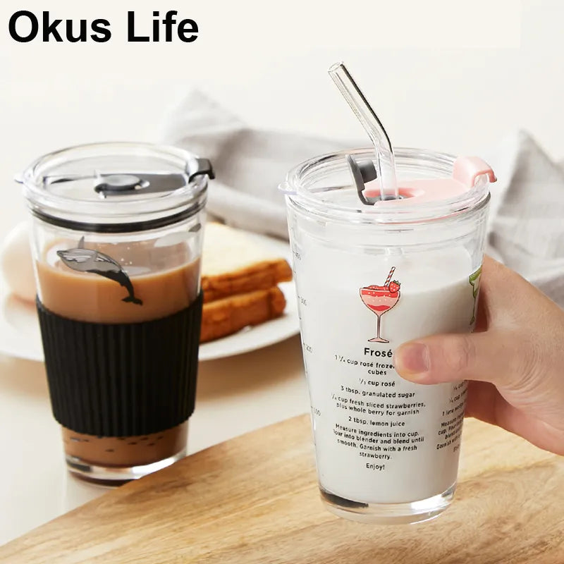 Heat-Resistant Travel Cup w/ Straw and Lid