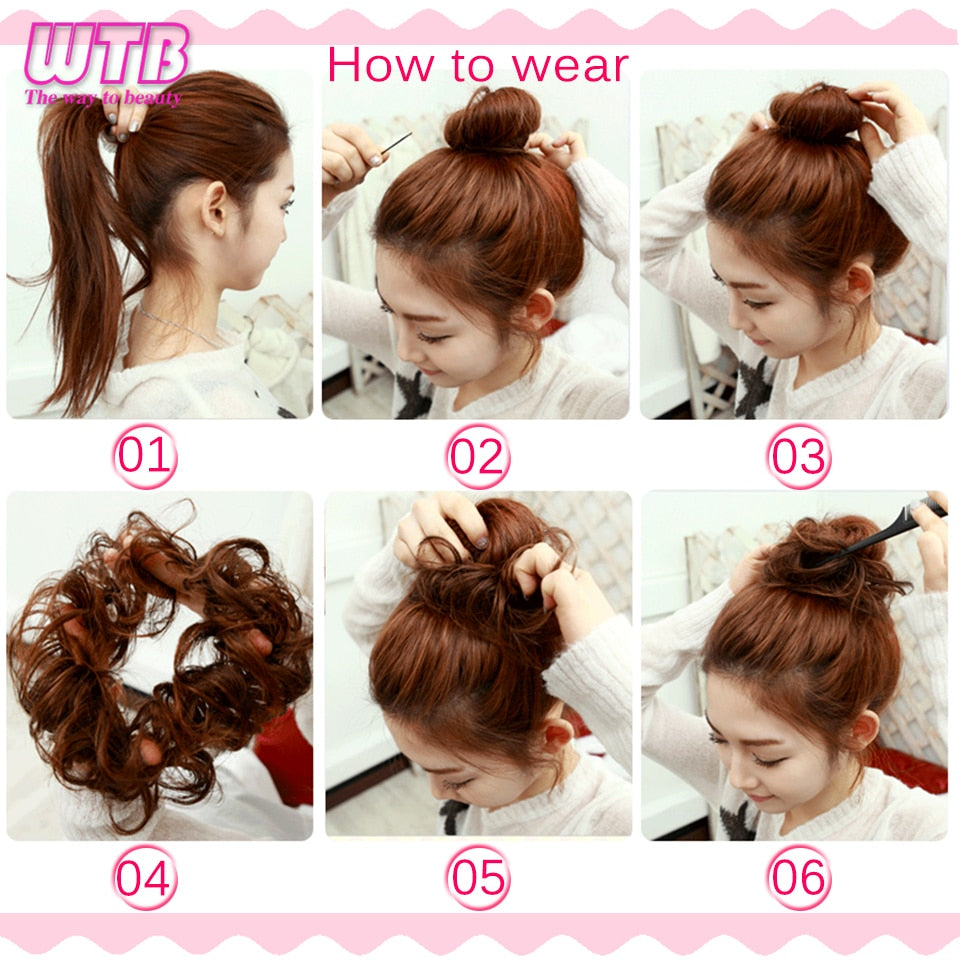 Synthetic Messy Bun Hair Claw