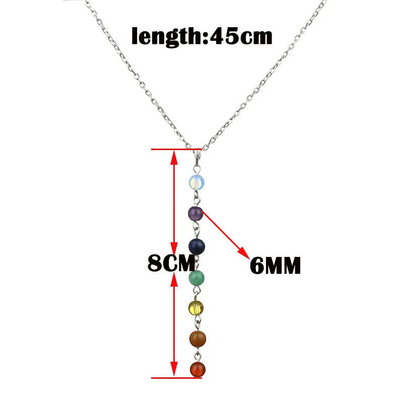 7 Rainbow Chakra Necklace and Earrings