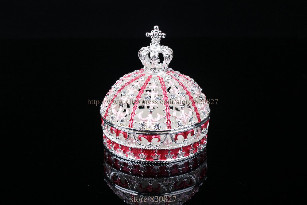 Vintage Princess Crown Shape Jewelry Box