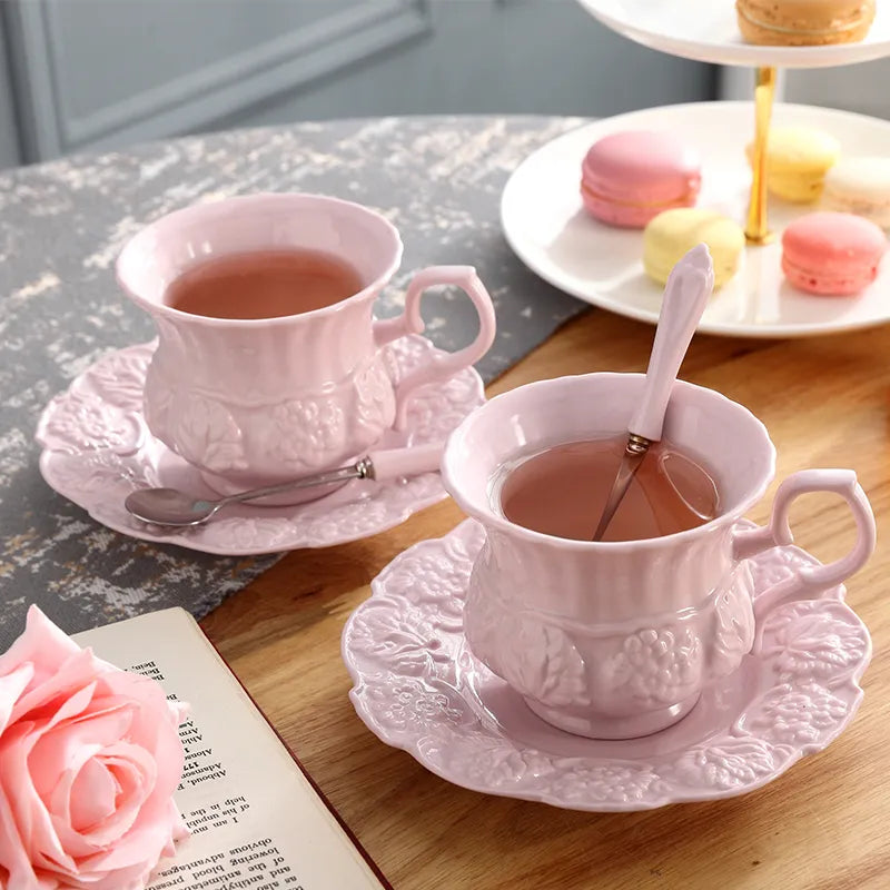 Pink Ceramic Tea Set