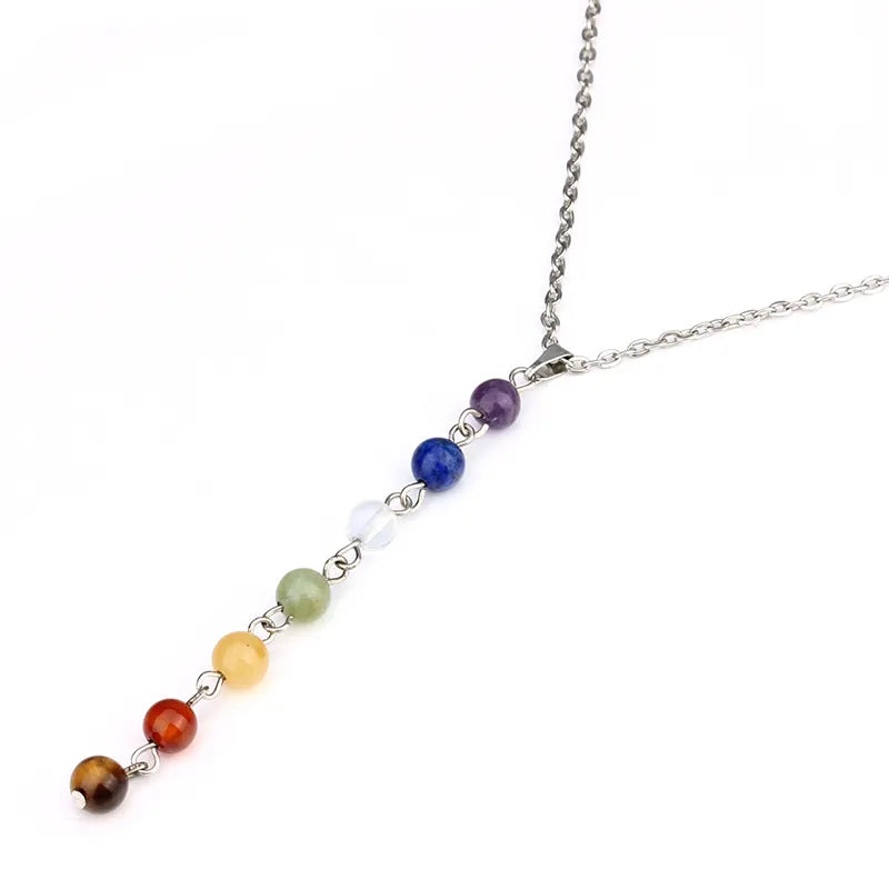 7 Rainbow Chakra Necklace and Earrings