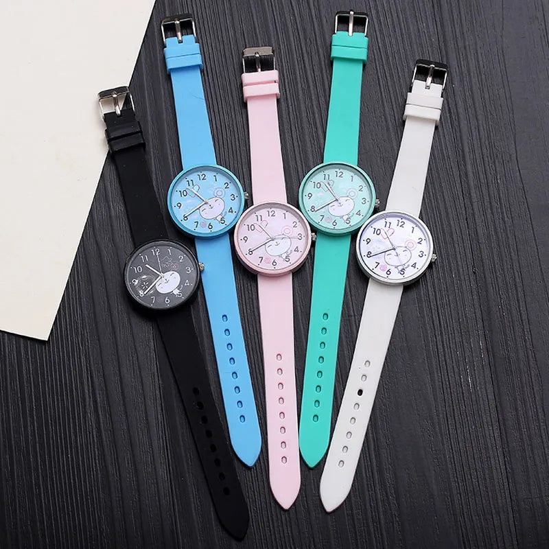 Cute Kitty Solid Color Watch