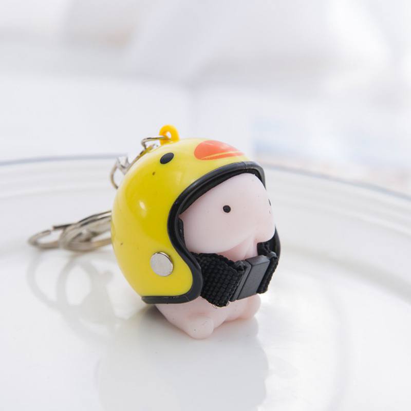 Cute Squishy w/ Helmet w/ Keychain