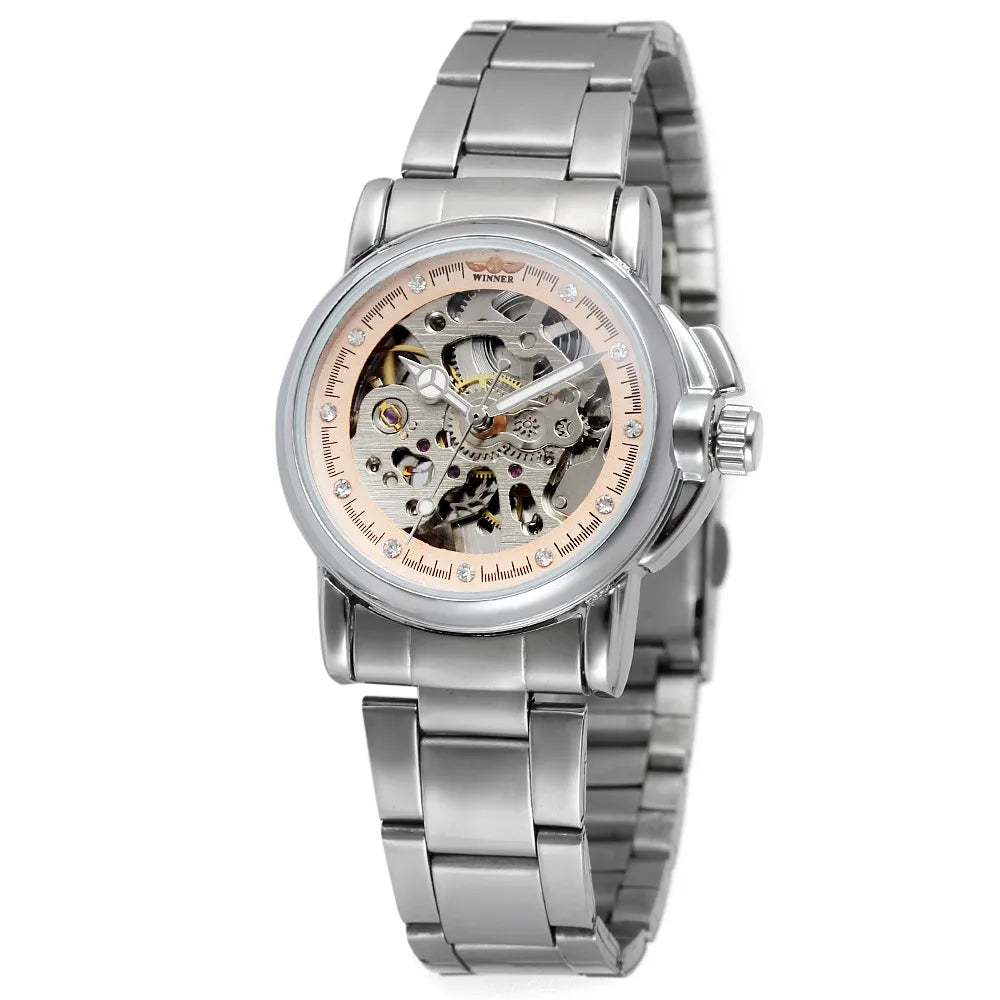 Simple Stainless Steel Mechanical Watch