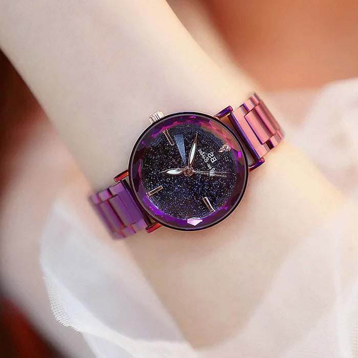 Blue or Purple Crystal Starry Watch