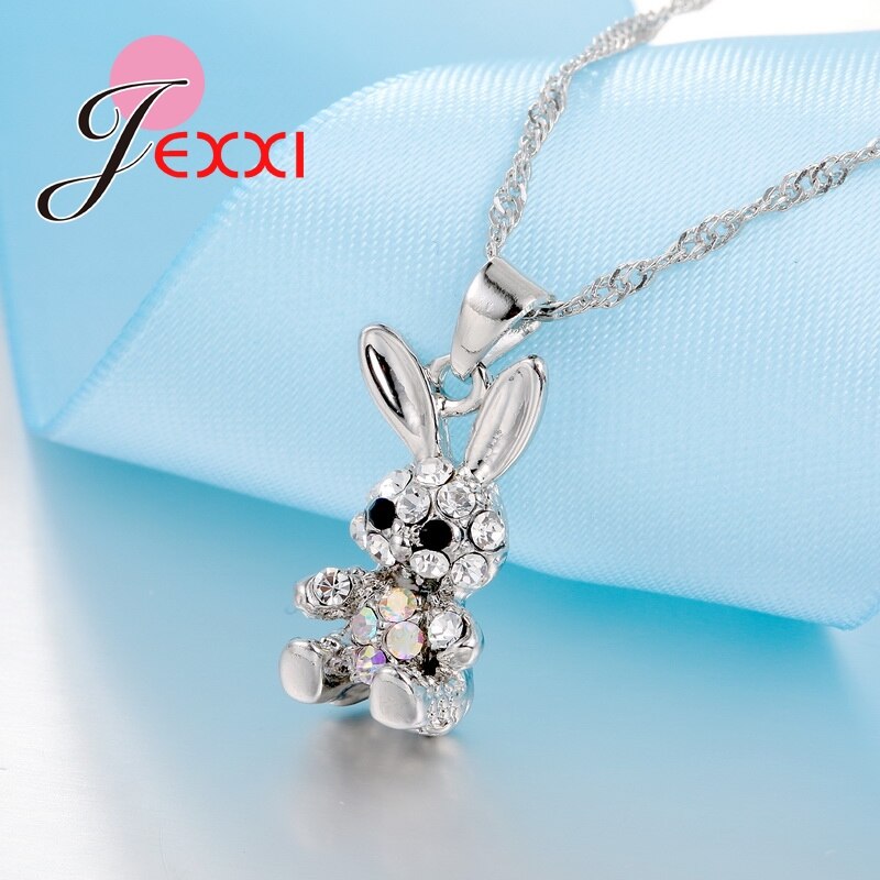 925 Sterling Silver Bunny Necklace and Earrings