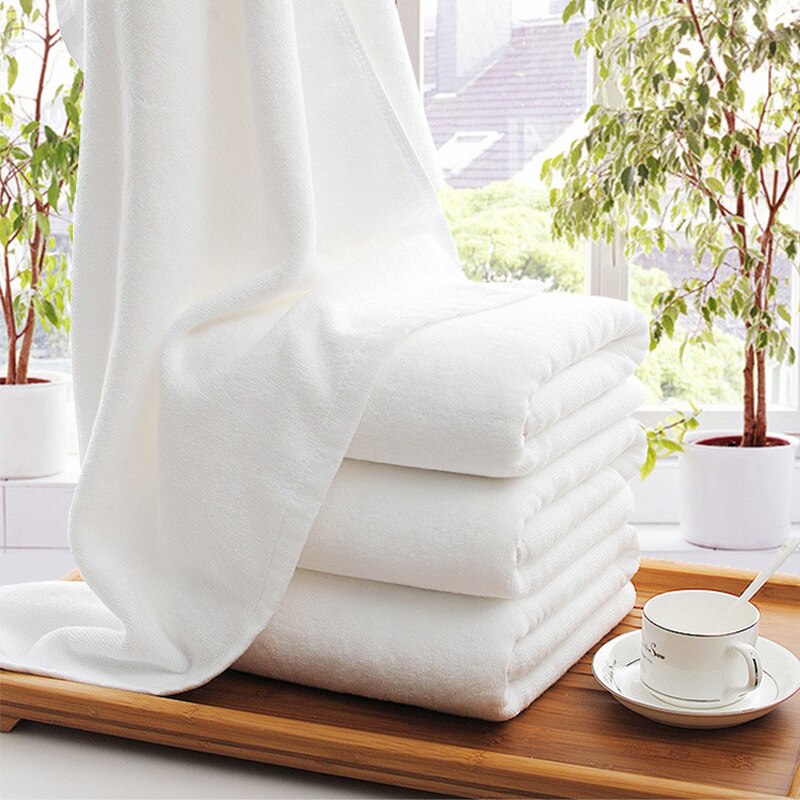 White Fluffy Bath Towel Set
