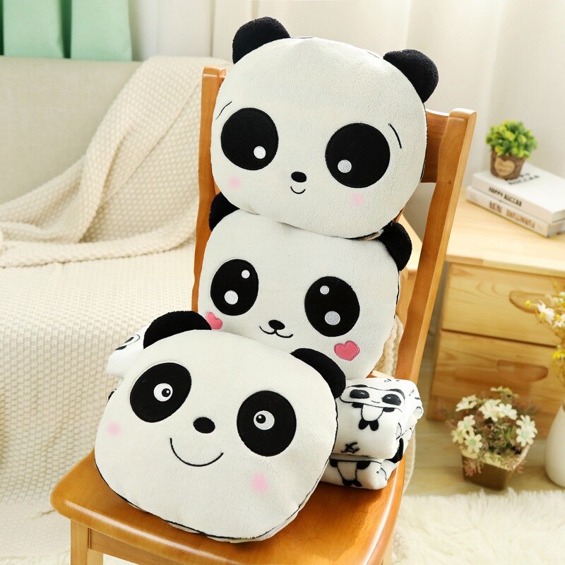 Cute Panda Plushie with Blanket