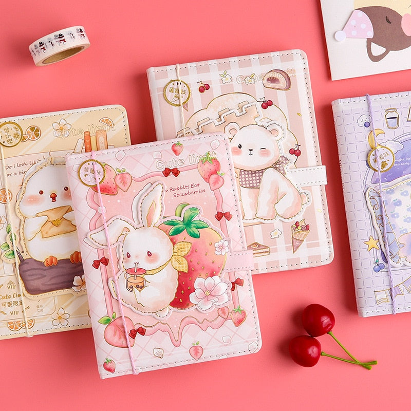 Cute Animal Magnetic Button Notebook