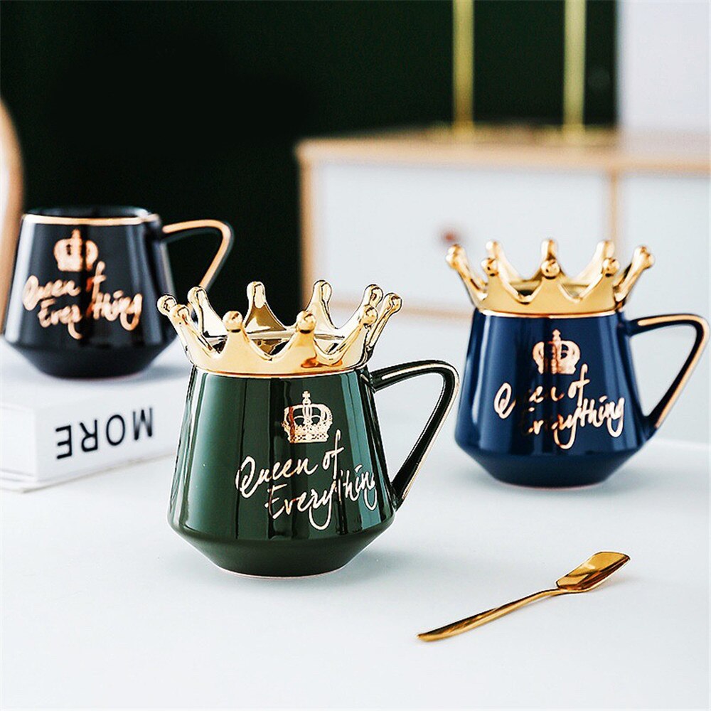 Queen of Everything Mug With Crown Lid and Spoon