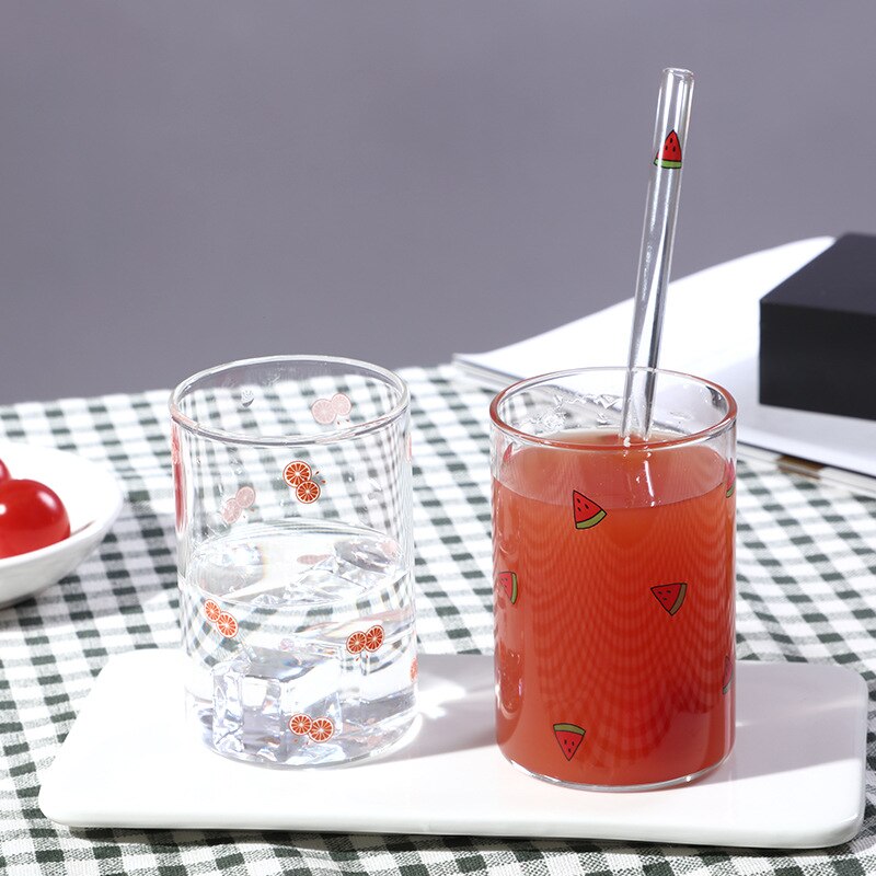 Cute Clear and Fruity Glass Cup