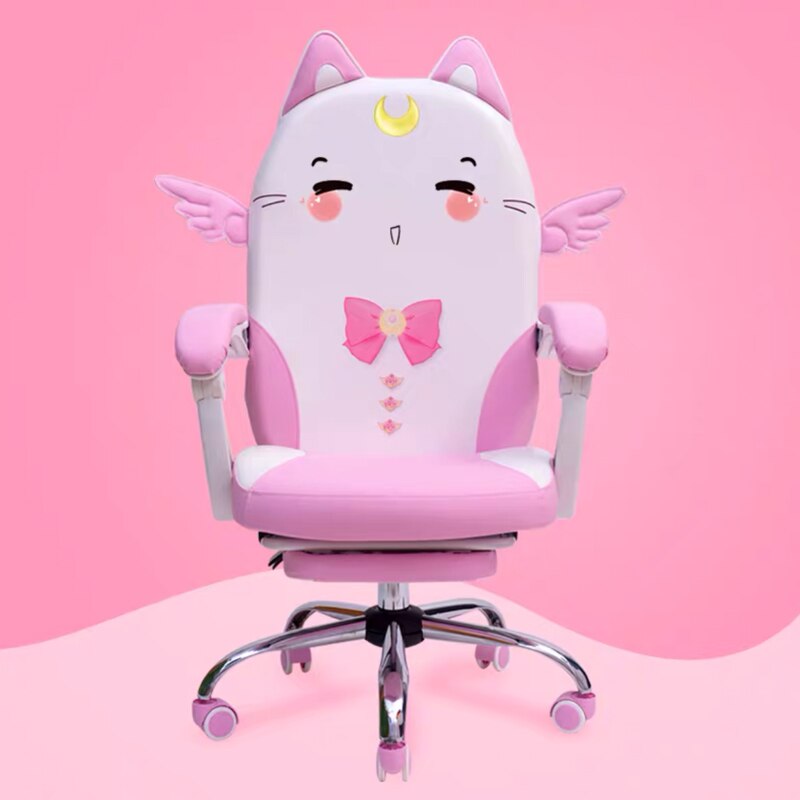 Cute Angel Kitty Gaming Chair