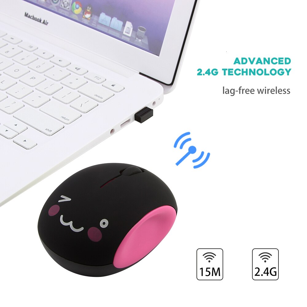 Cute Kitty Mini Wireless Rechargeable USB Mouse