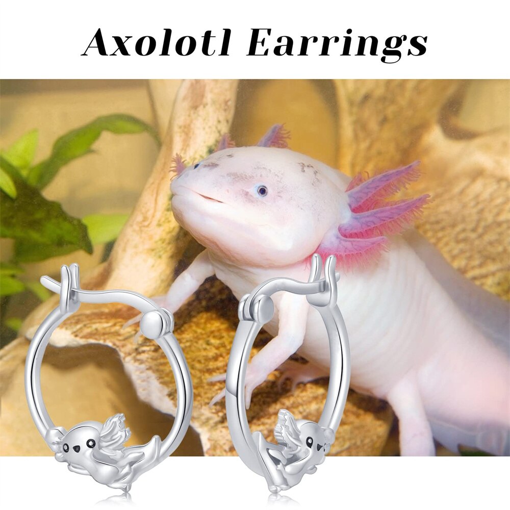 Axolotl Hoop Earrings