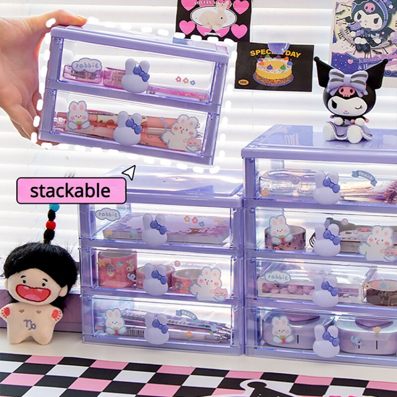 Cute Stationery Storage Box Organizer