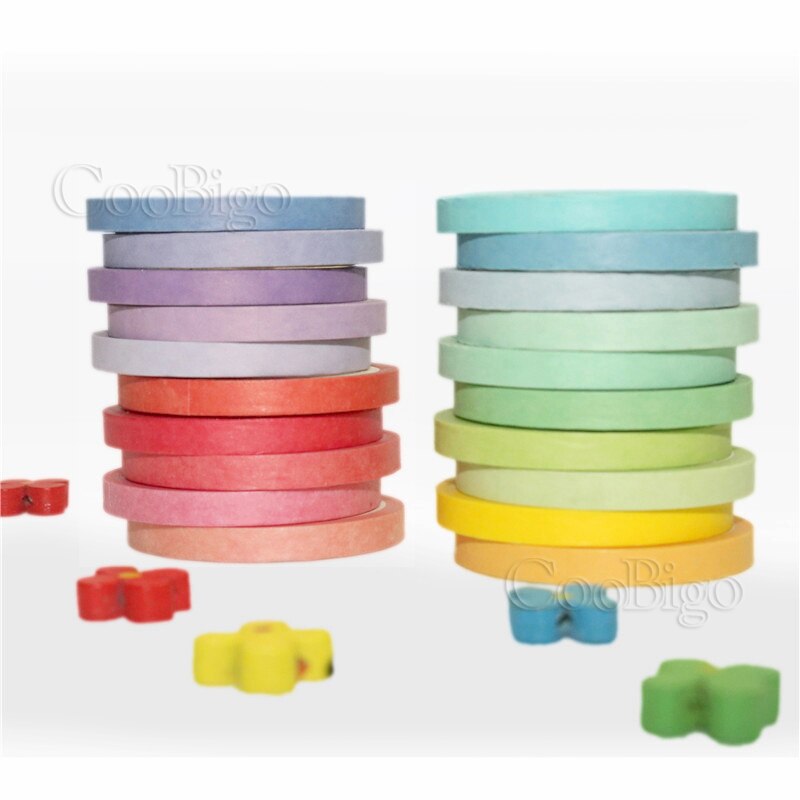 20Pcs Washi Tape Rainbow Roll