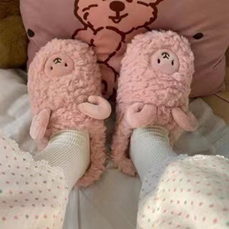 Cute Lamb Plush Slippers