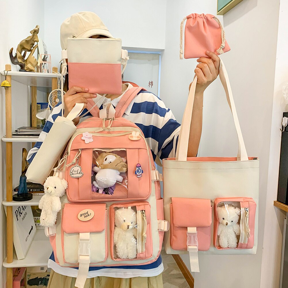 5Pcs Adorable Backpack and Bags