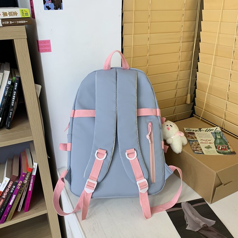 Cute Backpack and Shoulder Bag w/ Bear Pendant
