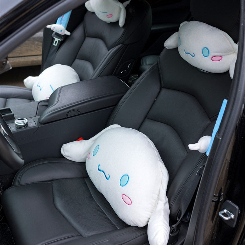 Sanrio Plush Headrest, Seatbelt Protector, and Pillow