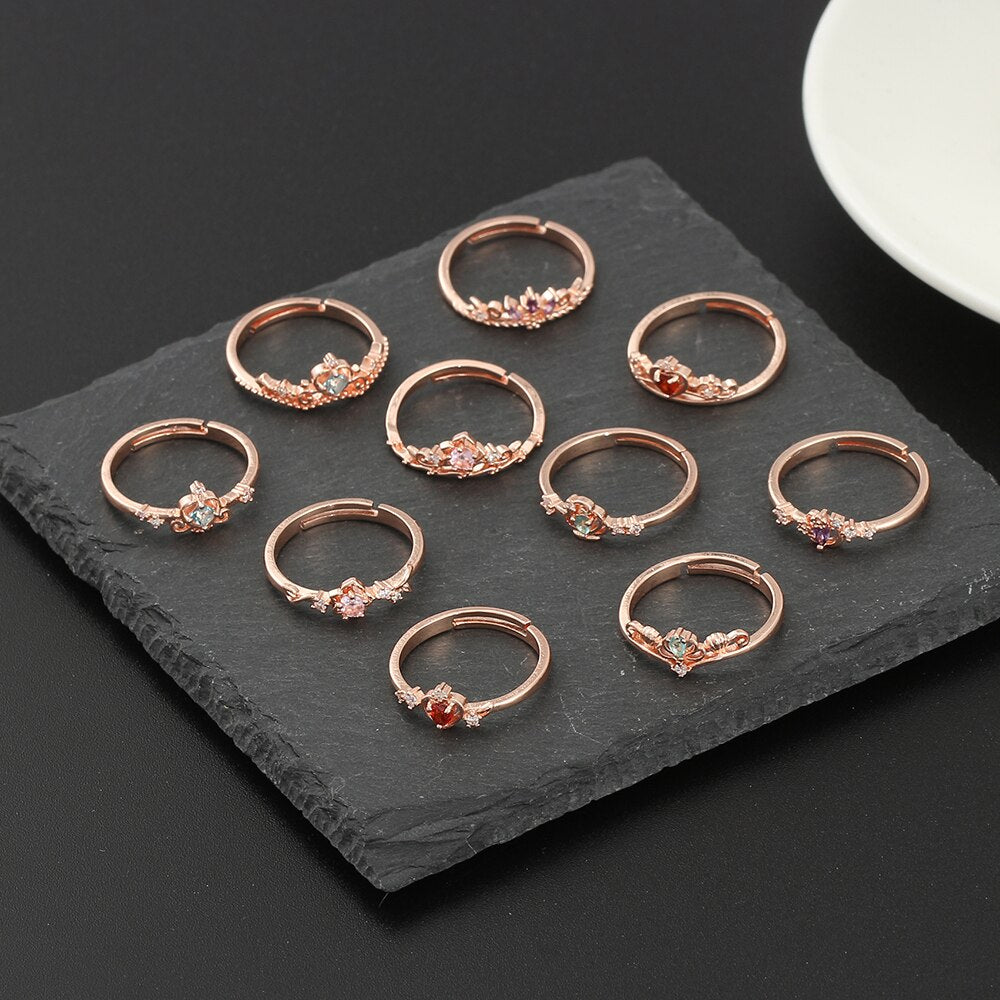 Adjustable Princess Collection Rings