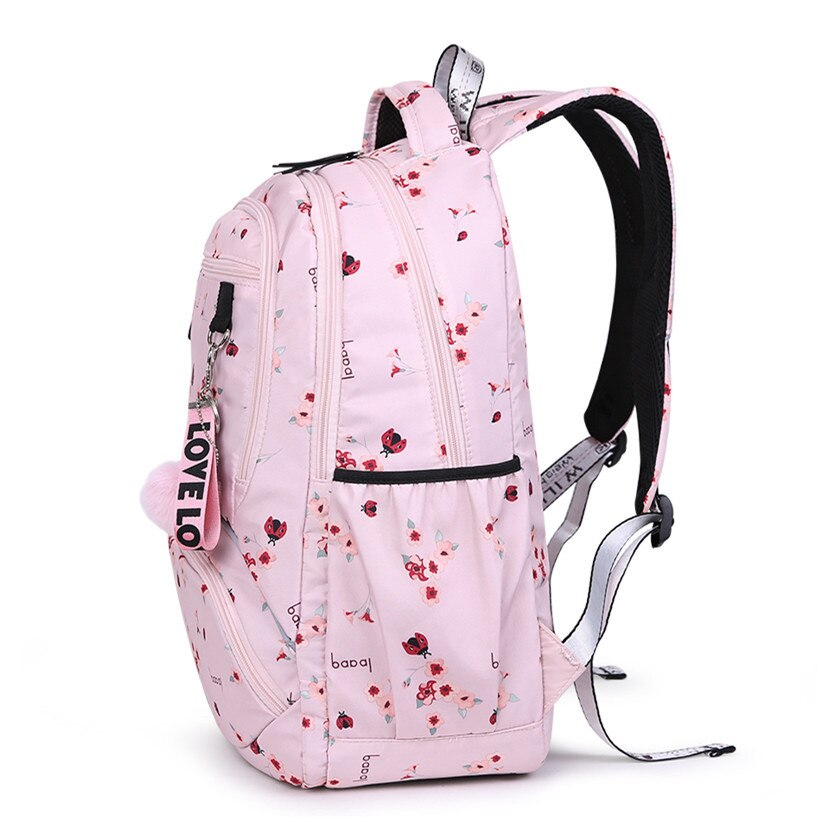 Floral Backpack w/ Pendant