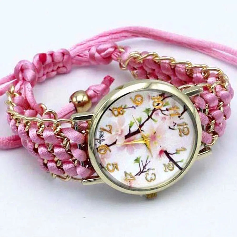 Flowery Hand Knitted Watch