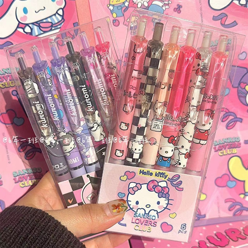 6Pcs Sanrio Hello Kitty Gel Pens
