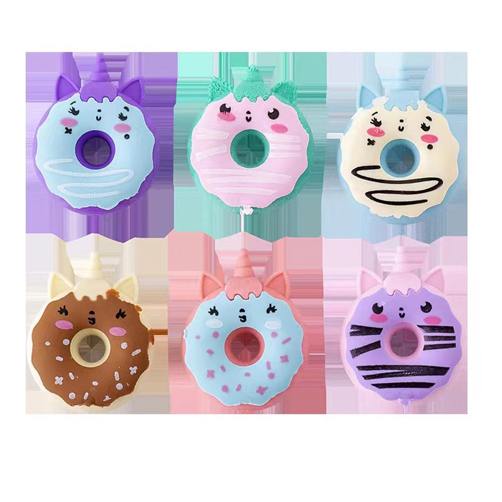 4Pcs Cute Unicorn Donut Rubber Eraser