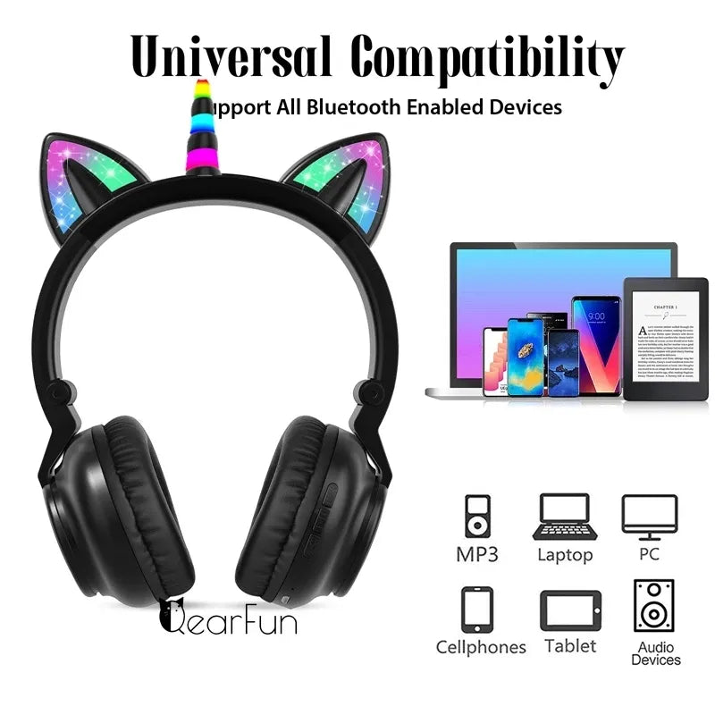 LED Unicorn Headphones