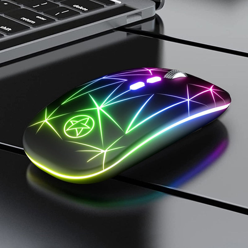 LED Rechargeable RGB Wireless Mouse