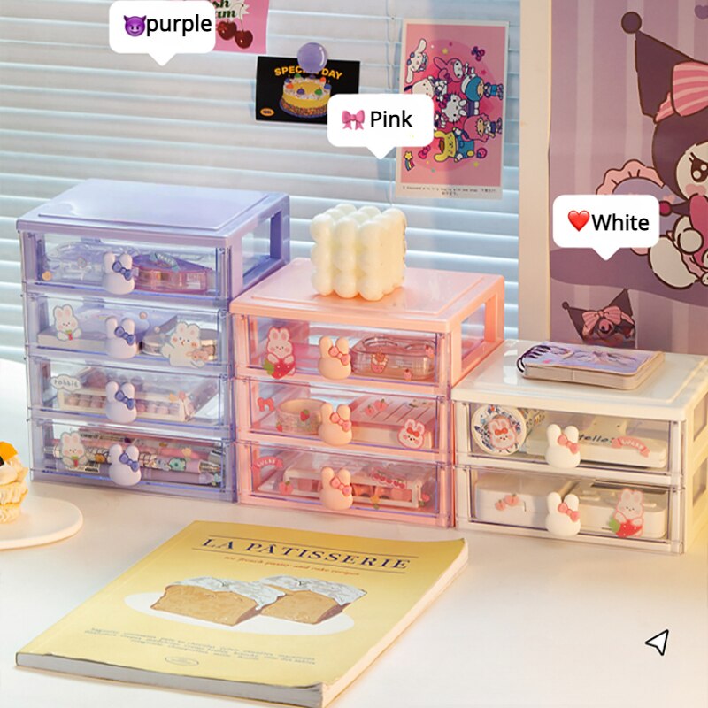 Cute Stationery Storage Box Organizer