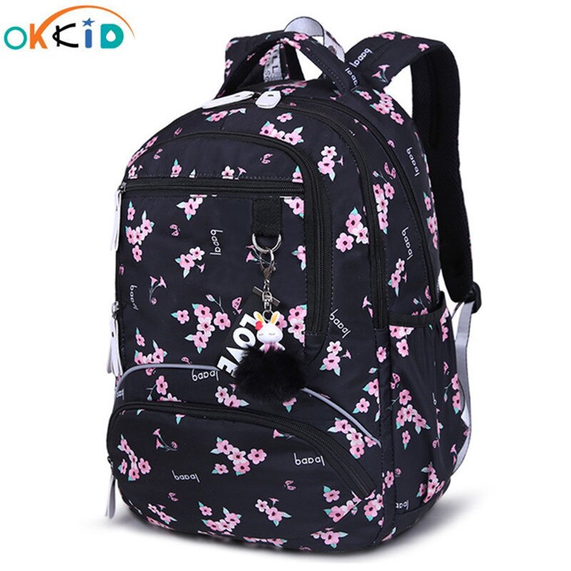 Floral Backpack w/ Pendant